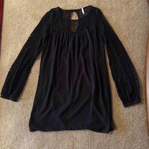 Black knee length dress